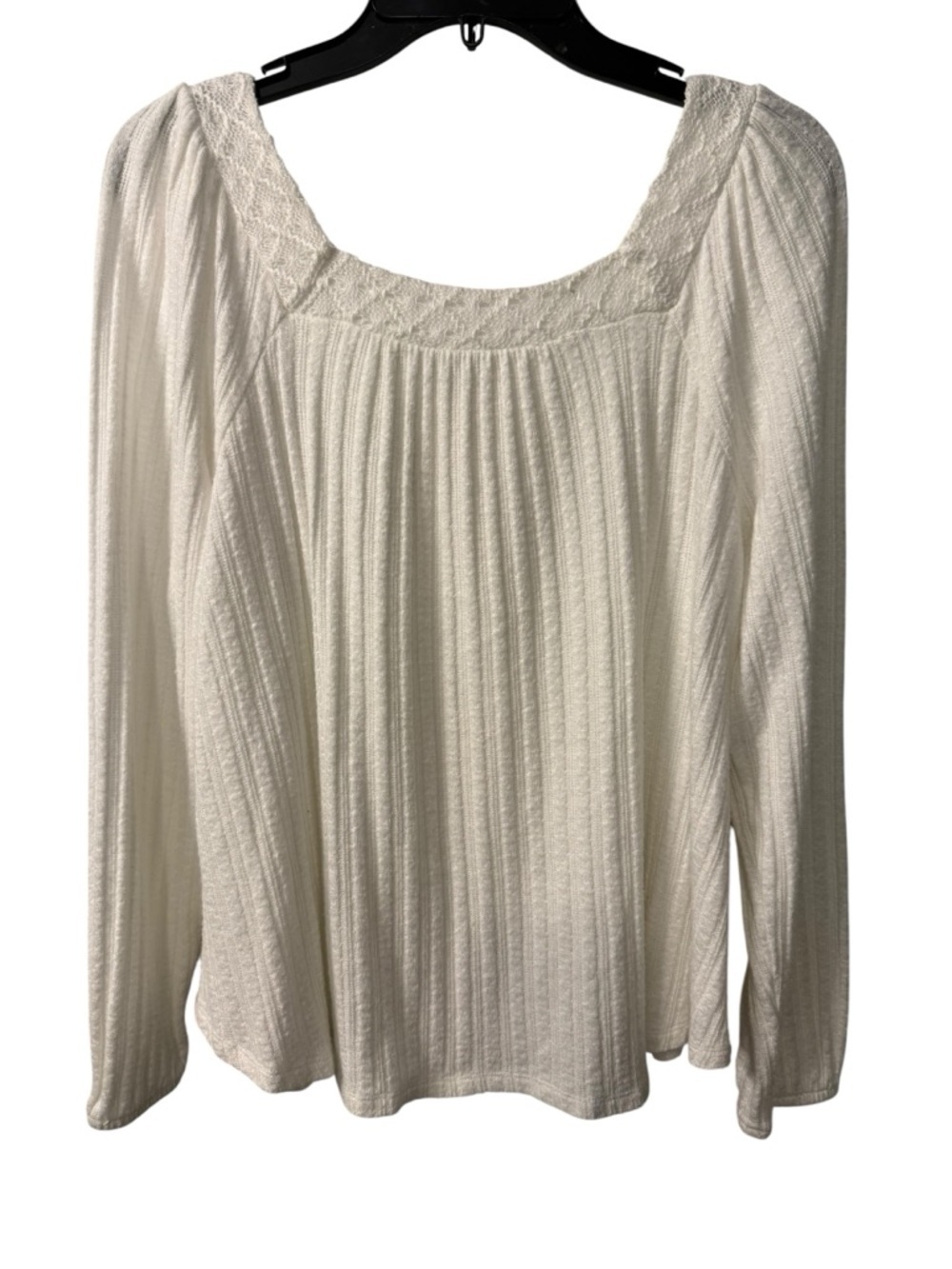 Women's Cato est 1946 white button up top with lace trim neckline EUC Size XL - Picture 5 of 9